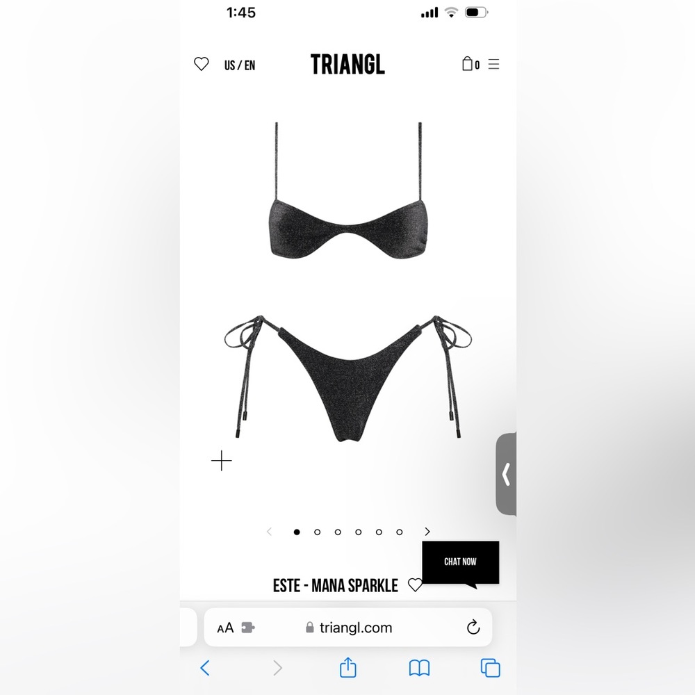 NWT Triangl bikini S+ top S bottom